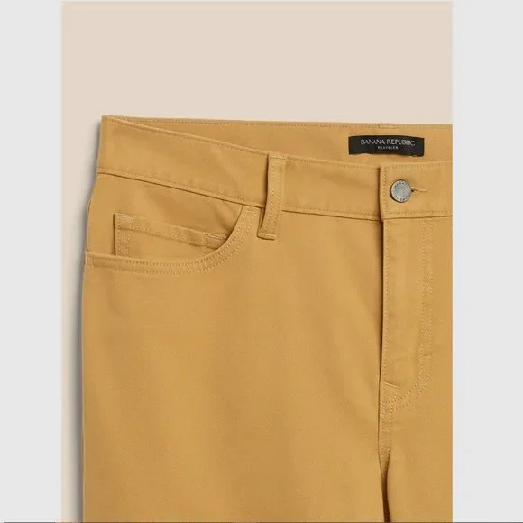 Banana Republic Slim Traveler Pant Ochre Yellow